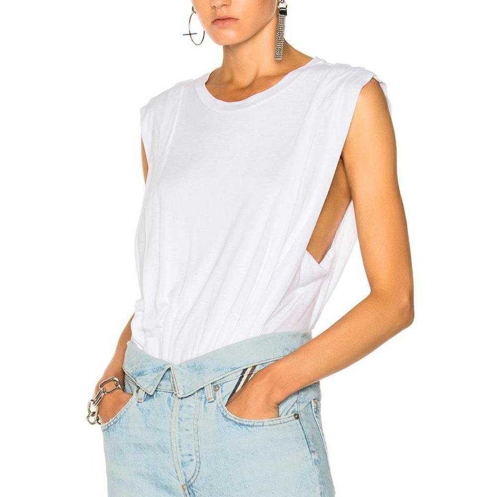 JEAN ATELIER Allegra Bodysuit In White Size Medium NWT